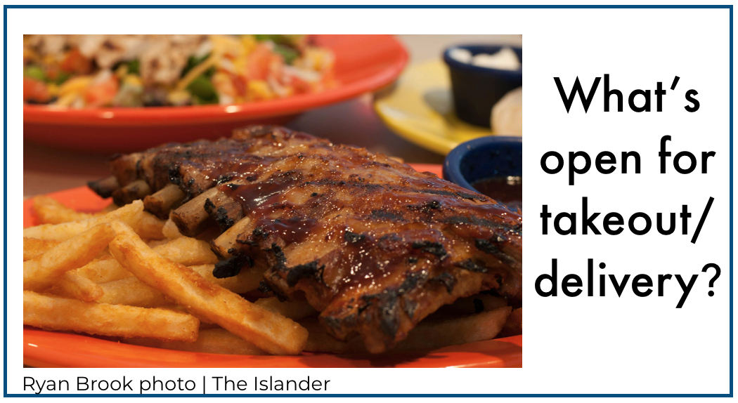 BBQ ribs with a side of fries in a photo by Ryan Brook for The Islander